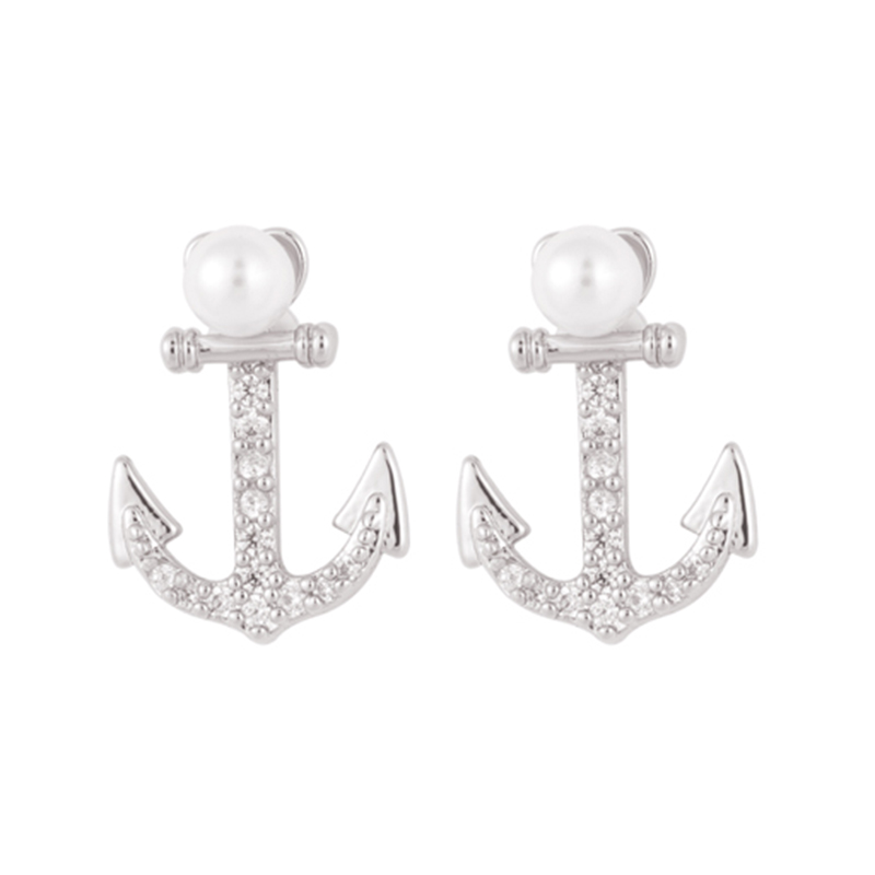 Ankerförmige Ohrringe mit Perlendekor 0,94–1,44 $