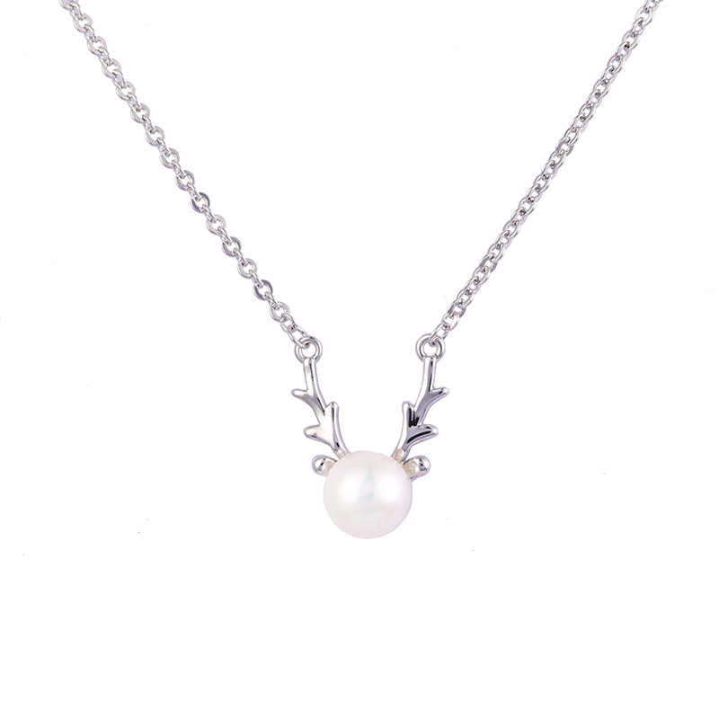 Geweih-Perlen-Charm-Halskette
