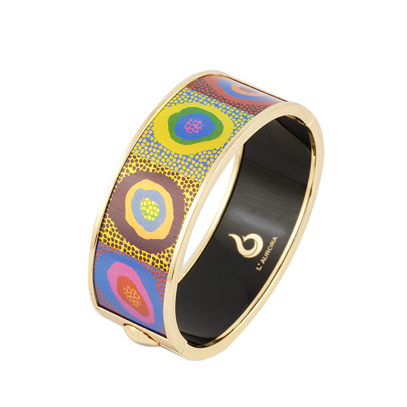 Diamant-Armreif mit vergoldetem Rand, 23 mm, PET005