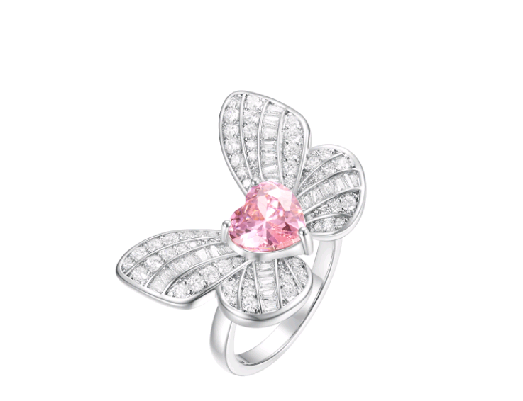 Pink Love Diamond Offener Ring RTB142
