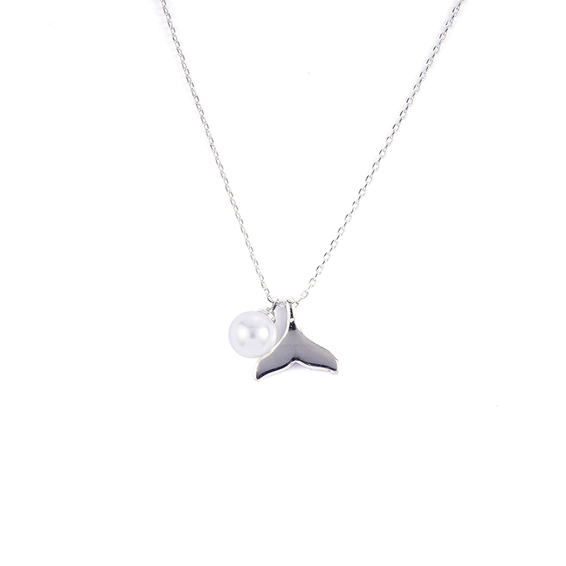 Meerjungfrauenschwanz-Perlen-Charm-Halskette