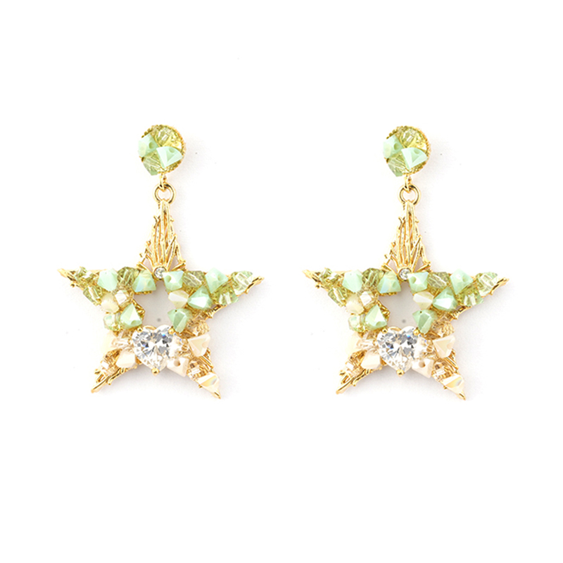Mehrfarbige Ohrringe mit Sternen und Perlen2,5–3,0 $
