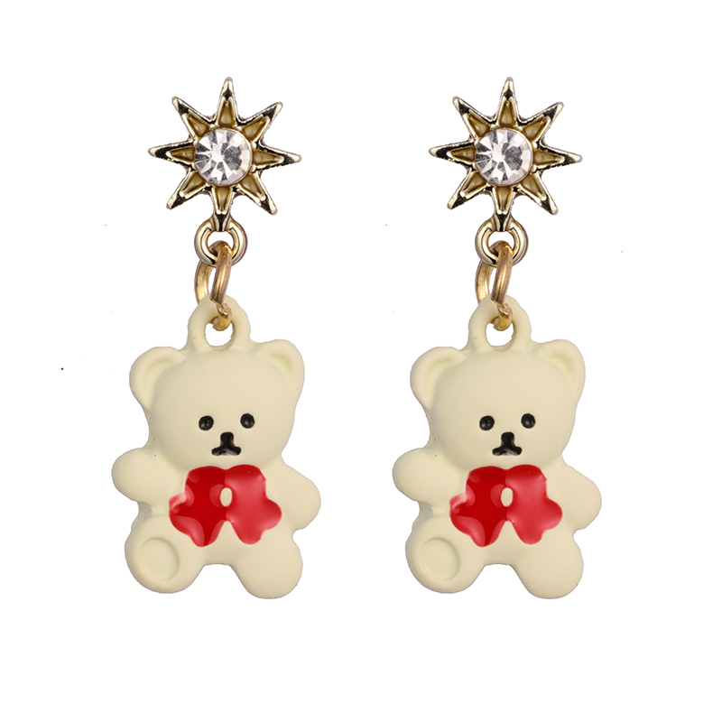 Mehrfarbige Ohrringe mit süßem Cartoon-Sternchen und Bären für 0,7–1,2 $