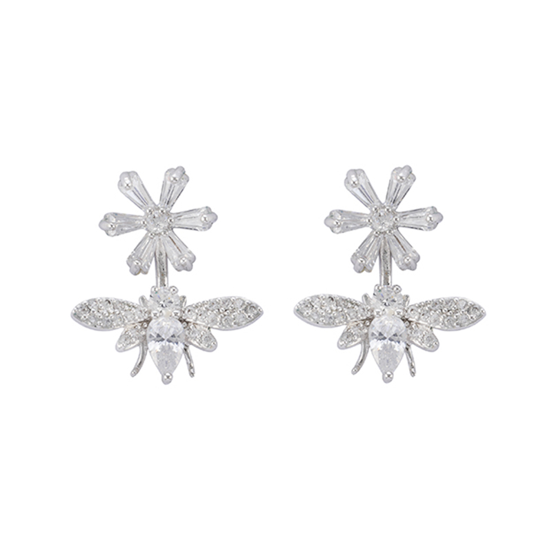 Vorrätige Ohrringe mit Blumen und Bienen: 2,0–2,5 $