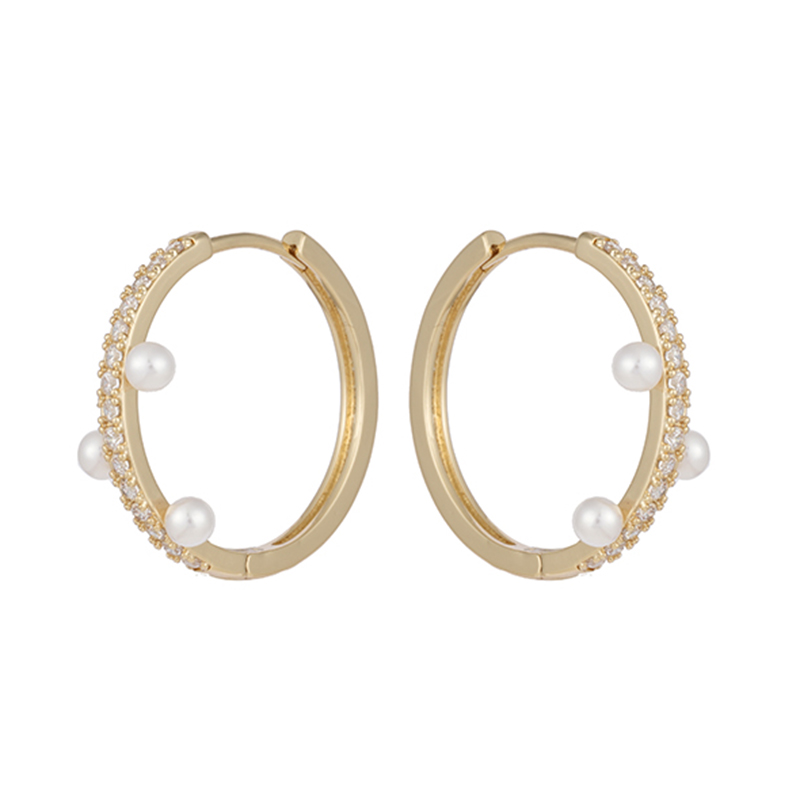 Perlen-Zirkonia-Hop-Ohrringe im Großhandel für 1,5–2,0 $