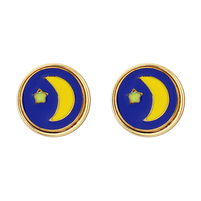 DIY Mond- und Stern-Ohrstecker auf Lager E0049