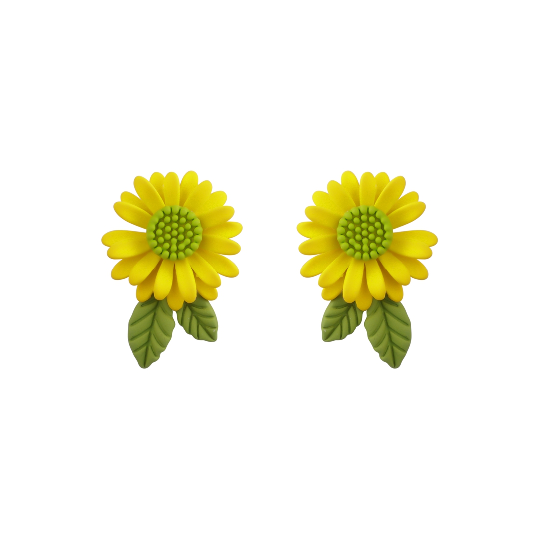 Gelbe Gänseblümchen-Modeohrringe 