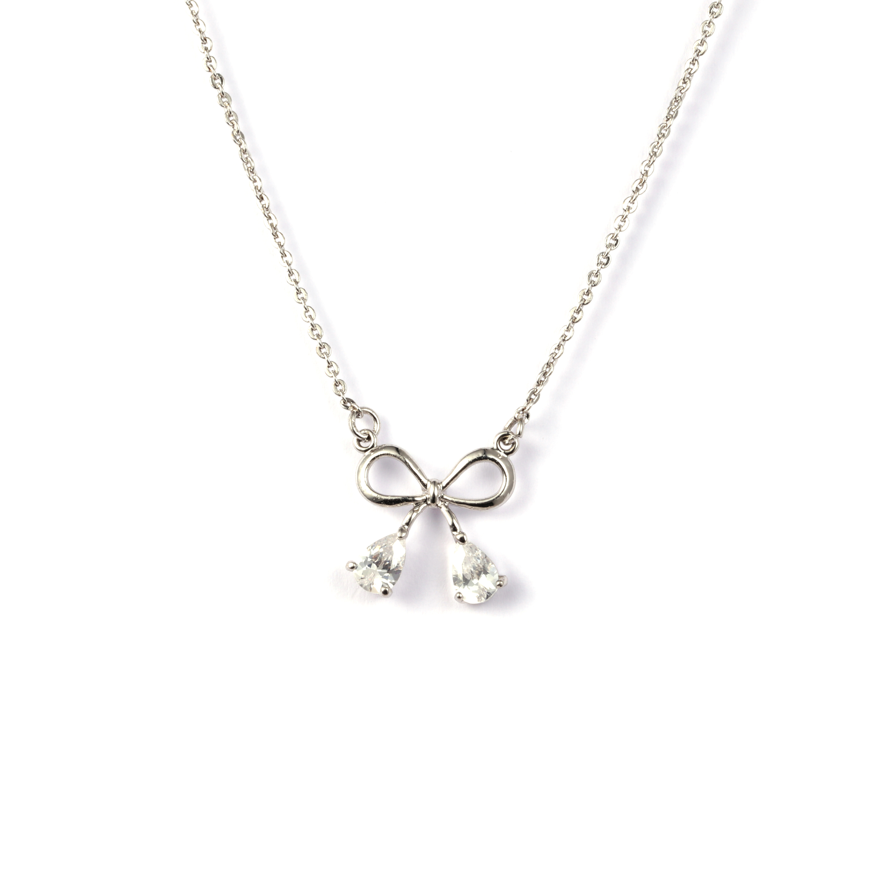 Halskette mit CZ-Bowknot-Anhänger